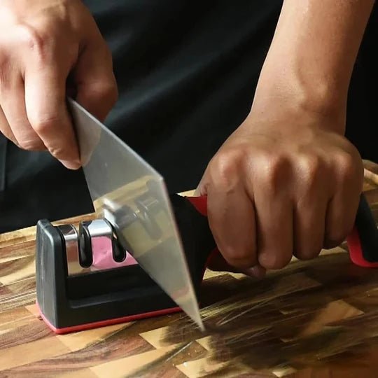2 AFILADORES DE CUCHILLOS PREMIUM + 1 TRITURADOR DE AJO GRATIS - SHAORA
