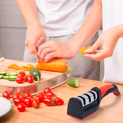 2 AFILADORES DE CUCHILLOS PREMIUM + 1 TRITURADOR DE AJO GRATIS - SHAORA