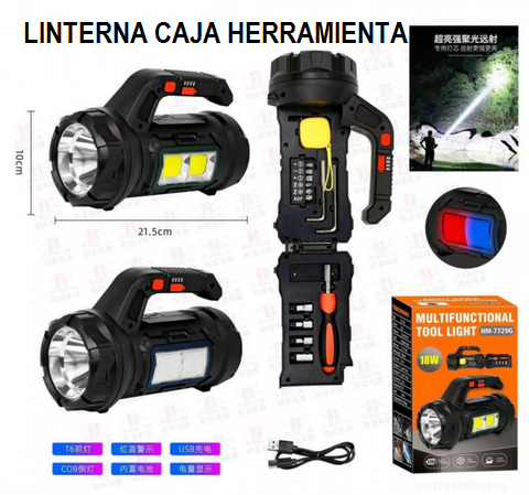 Linterna multi - herramienta recargable