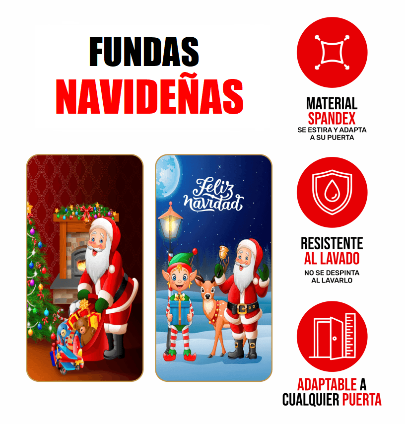 FUNDAS PARA PUERTA NAVIDEÑAS🎄