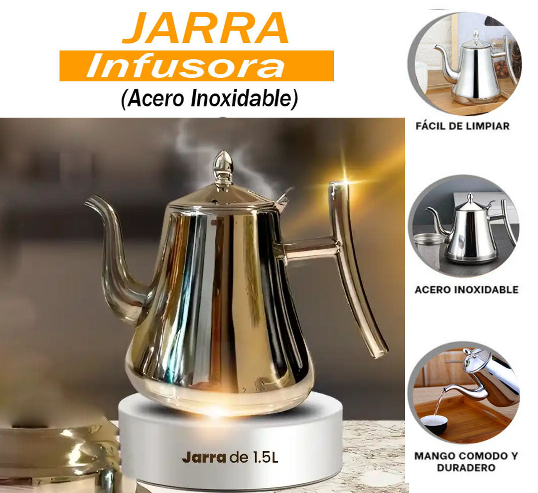 Jarra 1.5L de Acero Inoxidable con filtro