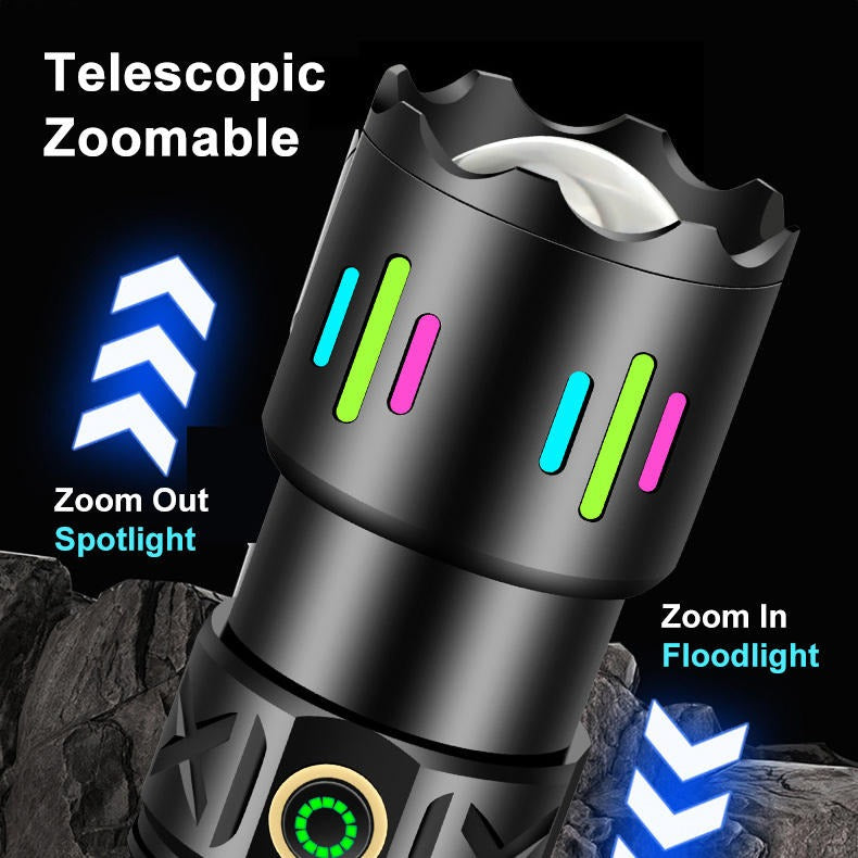 Linterna Zoom Premium con Luz Láser