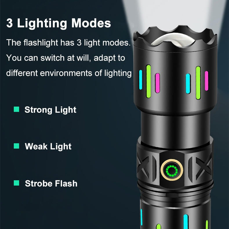 Linterna Zoom Premium con Luz Láser