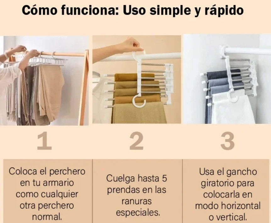 Organizador colgador de pantalones 2x1 + Regalo