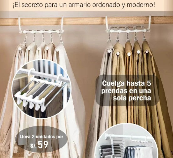 Organizador colgador de pantalones 2x1 + Regalo