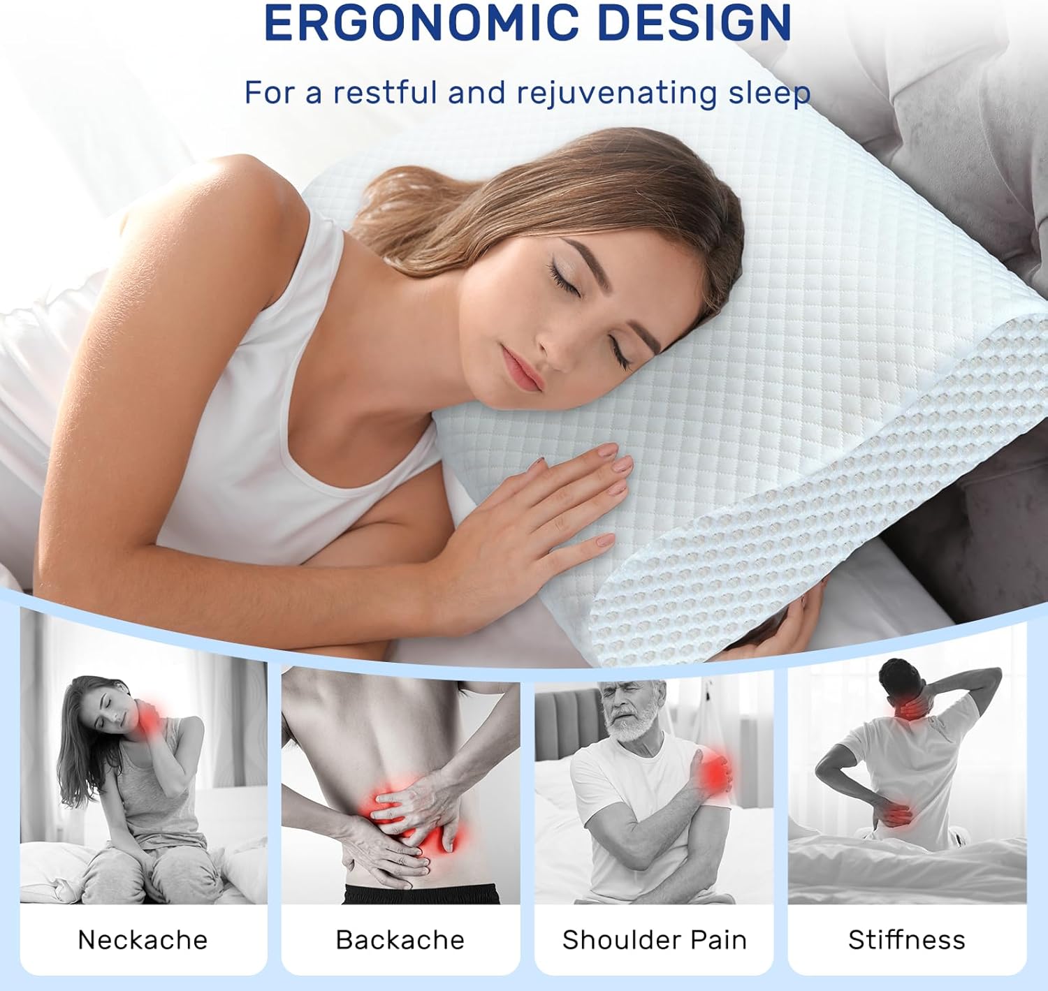✨Almohada Ergonómica ✨ - Para un sueño feliz