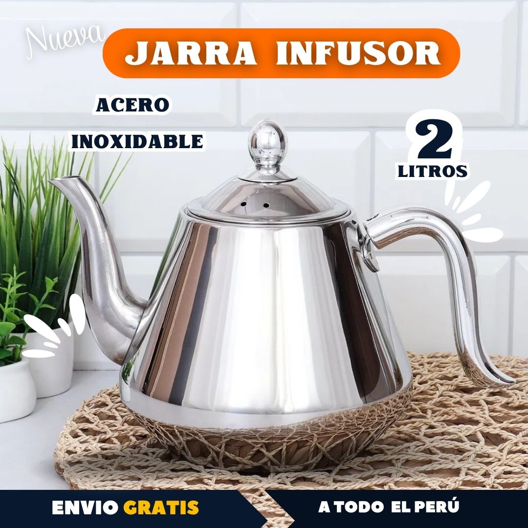 Tetera de Acero Inoxidable con Infusor Integrado