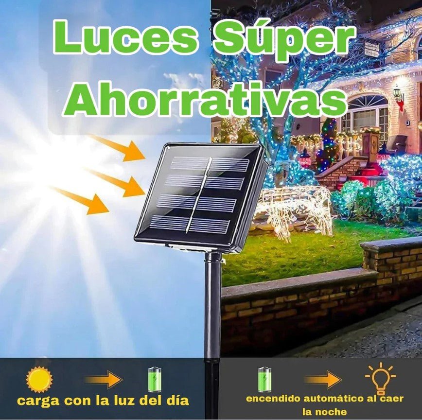 LUCES DE COLORES CON PANEL SOLAR - 18 MTS - SHAORA