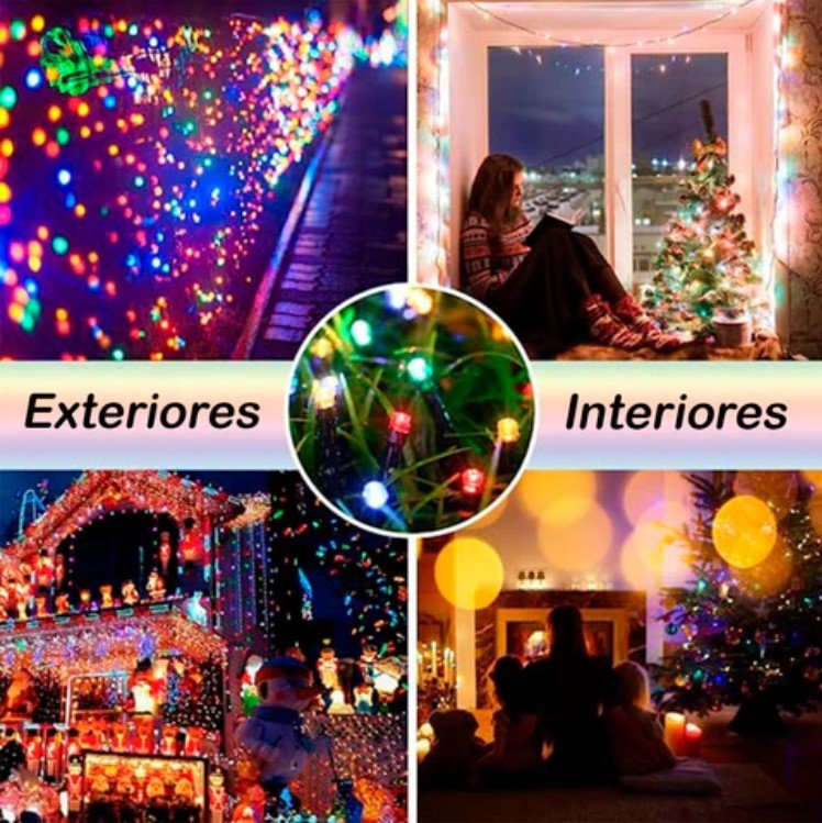LUCES DE COLORES CON PANEL SOLAR - 18 MTS - SHAORA