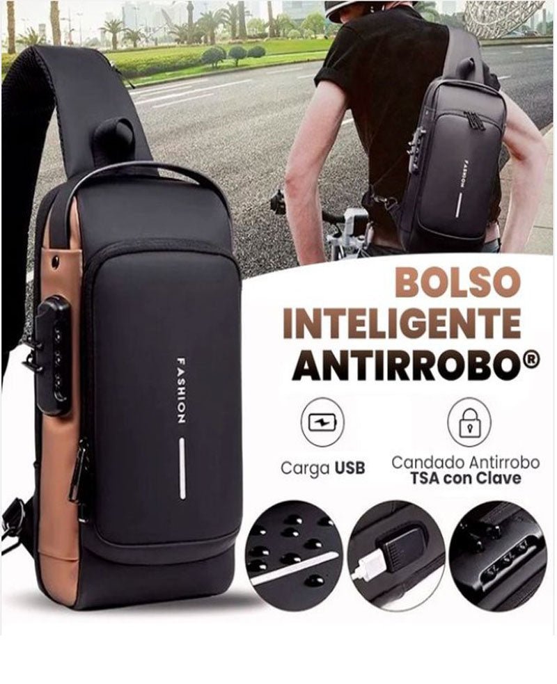 Morral Antirrobo Con USB y Clave - SHAORA