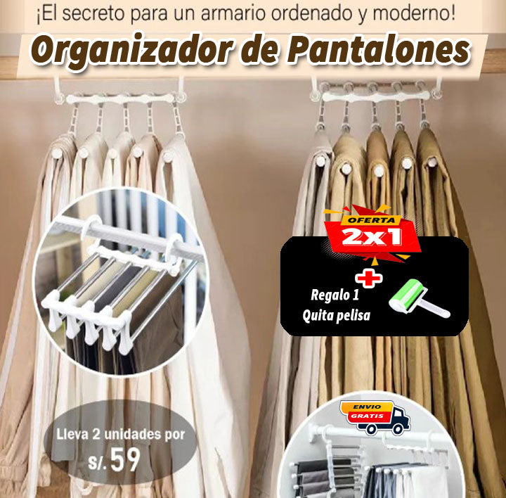 Organizador colgador de pantalones 2x1 + Regalo