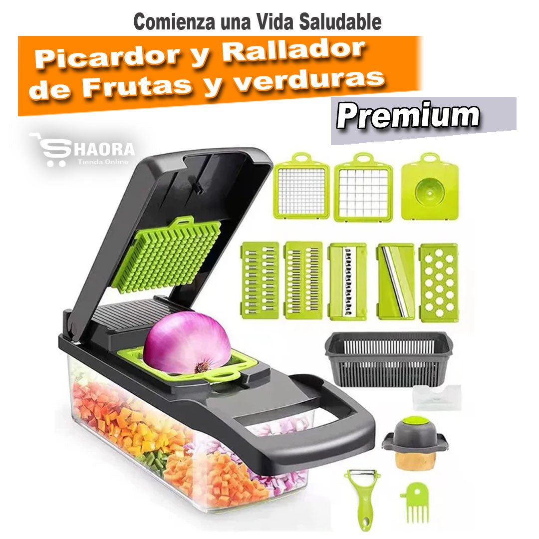 Picador y Rallador de Verduras y Frutas Premium - SHAORA