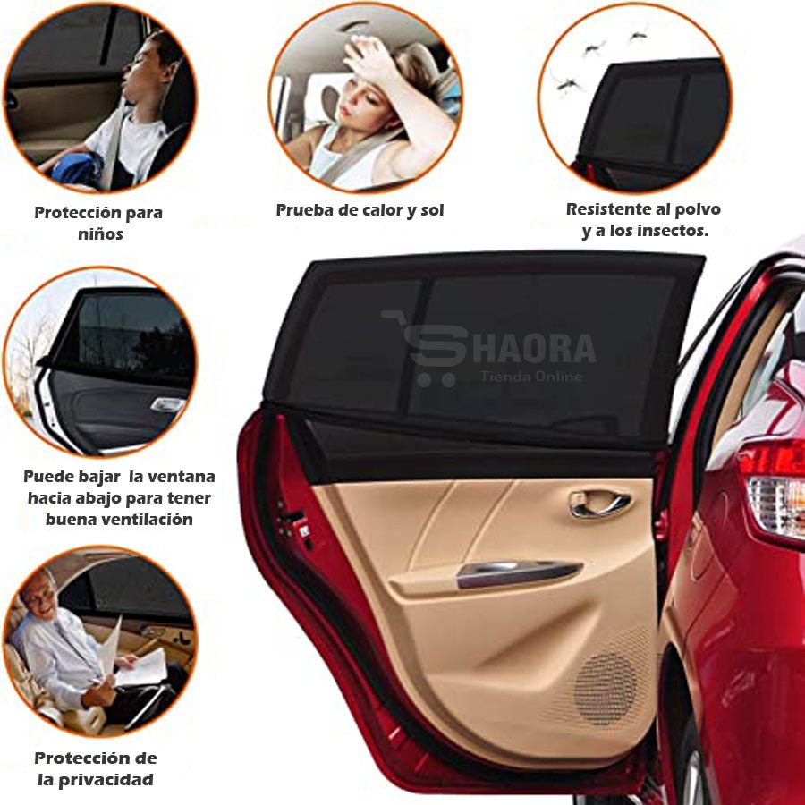 Set de 4 Tapasoles de Malla para Ventana de Auto - SHAORA
