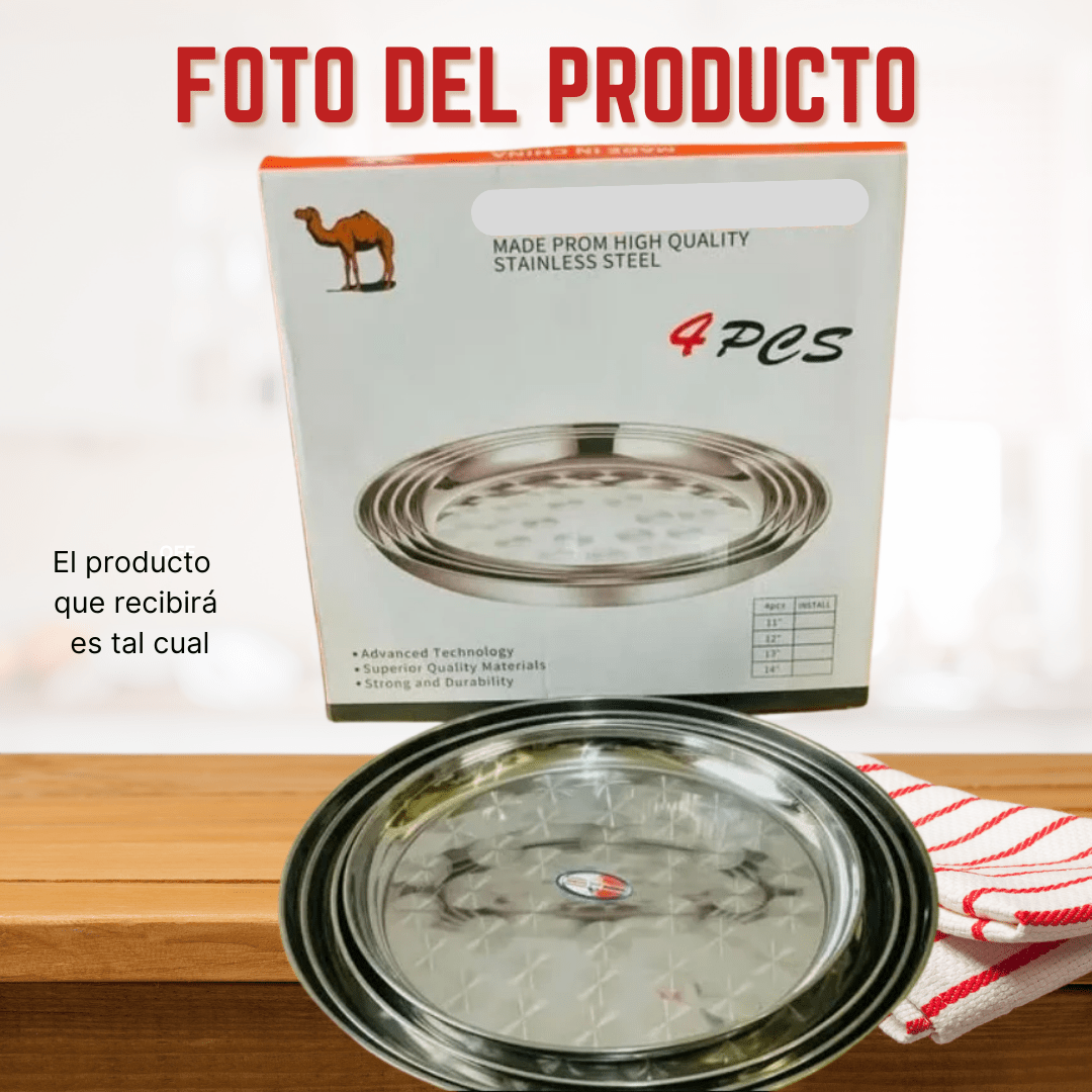 Set de Fuentes de Acero Inoxidable x4 - SHAORA