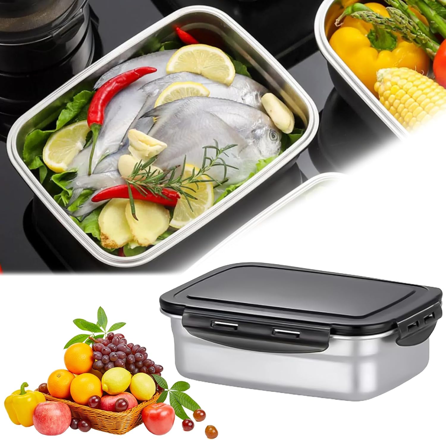 PACK DE 3 TAPERS de ACERO INOX - MULTIUSO