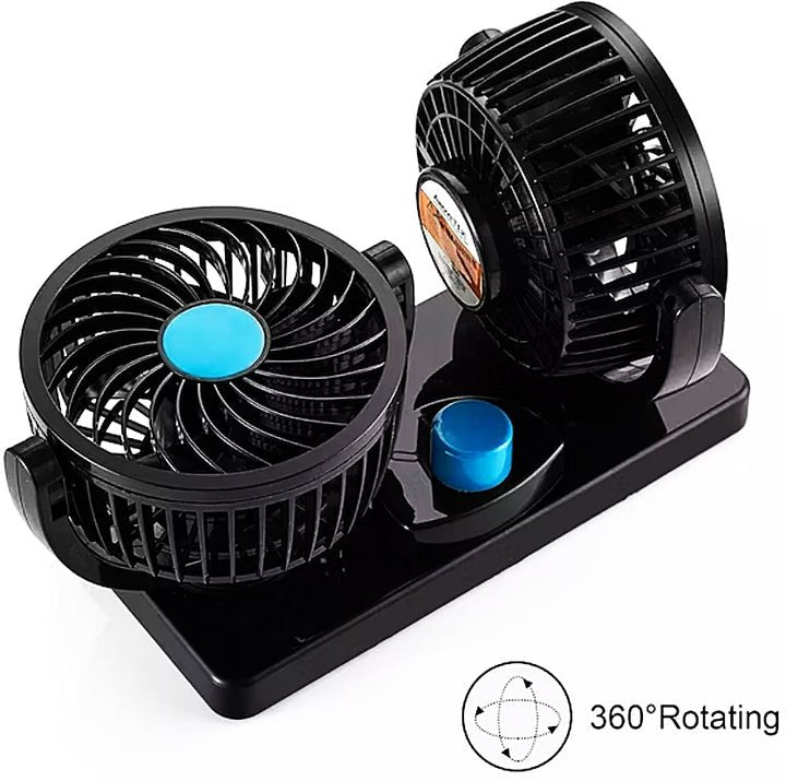 Ventilador Doble giratorio 360 - Para Vehículos - SHAORA