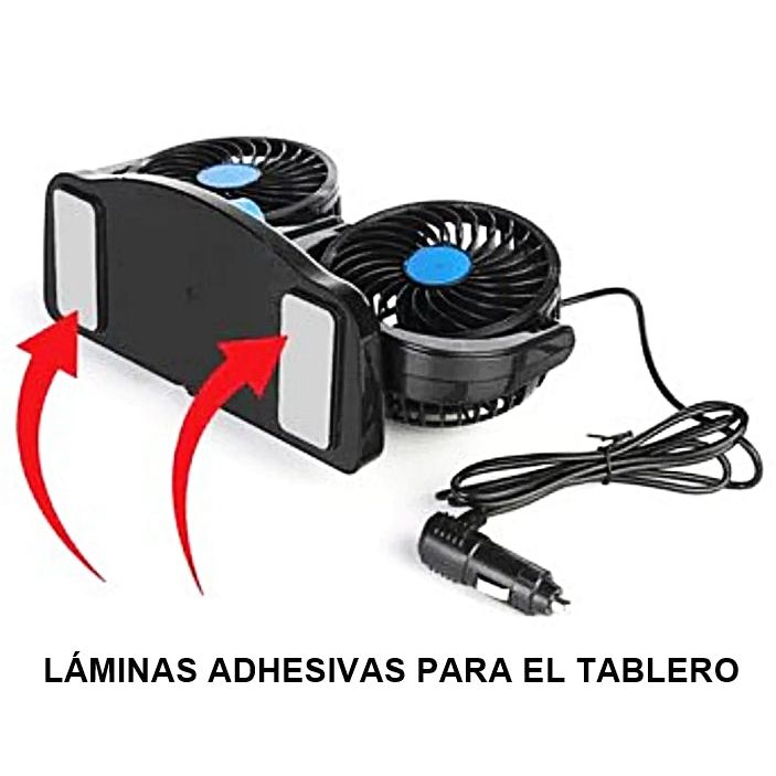 Ventilador Doble giratorio 360 - Para Vehículos - SHAORA