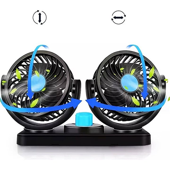 Ventilador Doble giratorio 360 - Para Vehículos - SHAORA